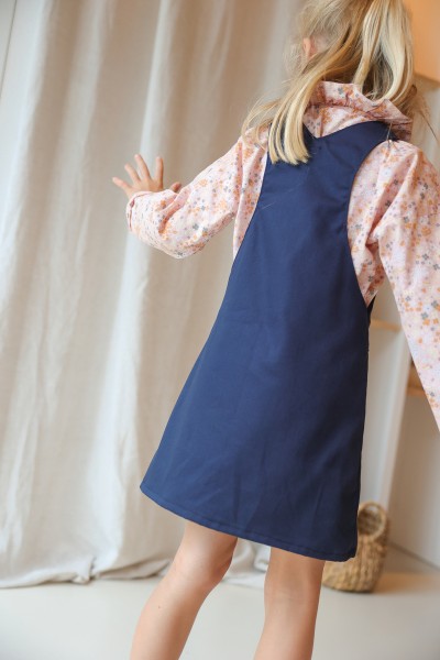 La salopette short et jupe (patron pochette)