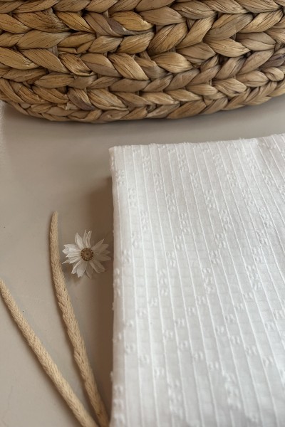 Coton dobby blanc