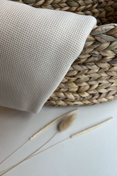 Mini maille abeille beige