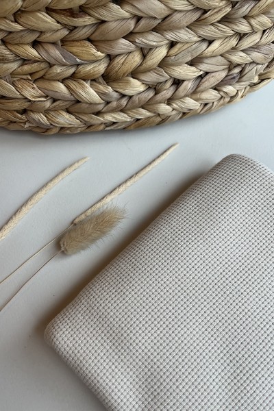 Mini maille abeille beige