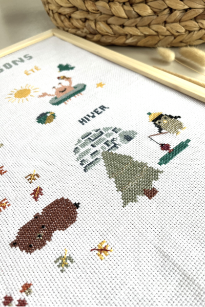 Kit - Les 4 saisons au point de croix
