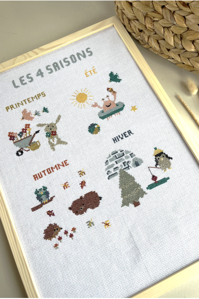 Les 4 saisons au point de croix (Patron pdf)