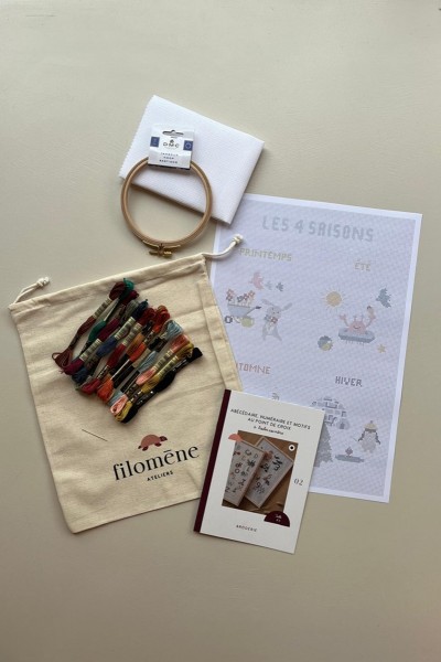 Kit - Les 4 saisons au point de croix