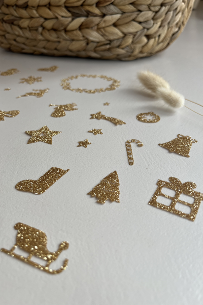 Thermocollants doré - Motifs de Noël
