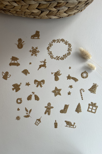 Thermocollants doré - Motifs de Noël