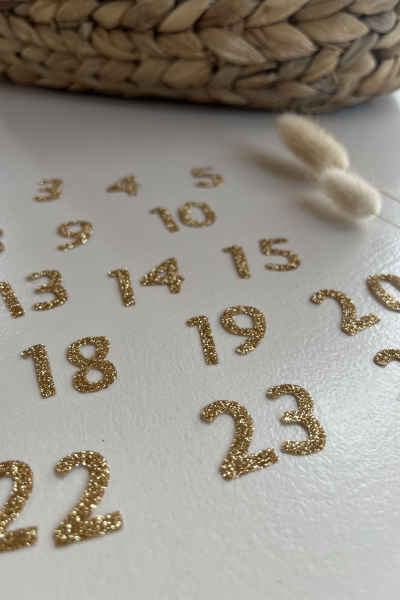 Thermocollants doré - Chiffres