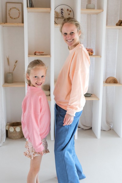 Le duo de sweats parents/enfants (patron pochette)