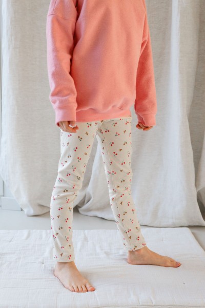 Jersey coton imprimé cerise