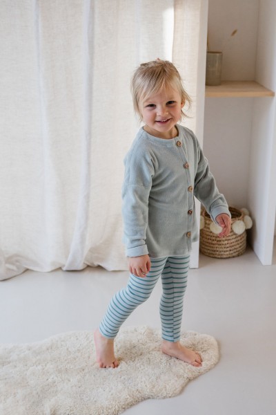 Jersey coton rayures menthe