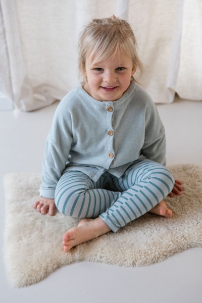 Jersey coton rayures menthe