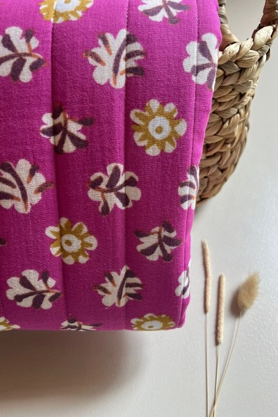 Matelassé imprimé fleurs et fleurs