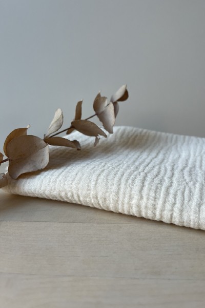 Double gaze de coton écru