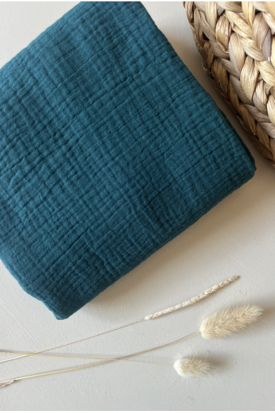 Double gaze de coton salicorne