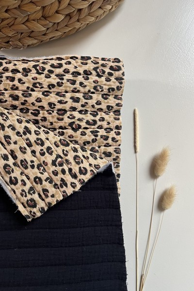 Matelassé imprimé léopard
