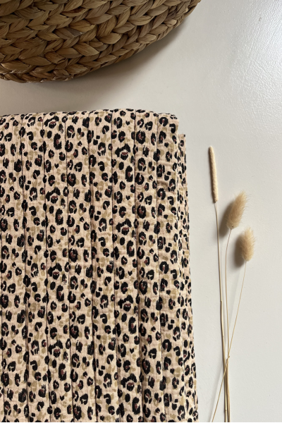 Matelassé imprimé léopard