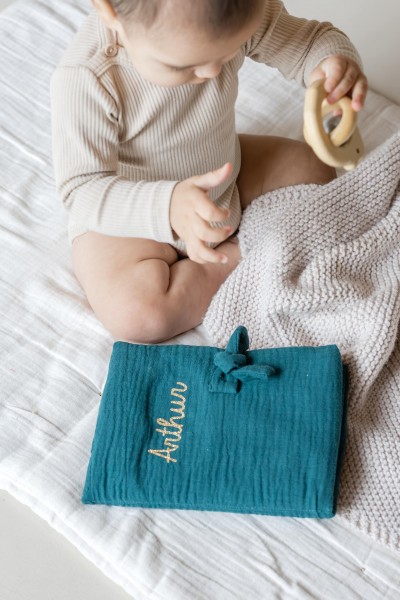 Double gaze de coton salicorne