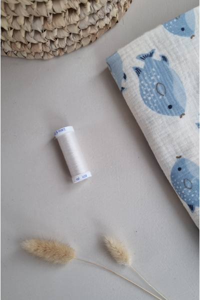 Gaze de coton imprimée poisson