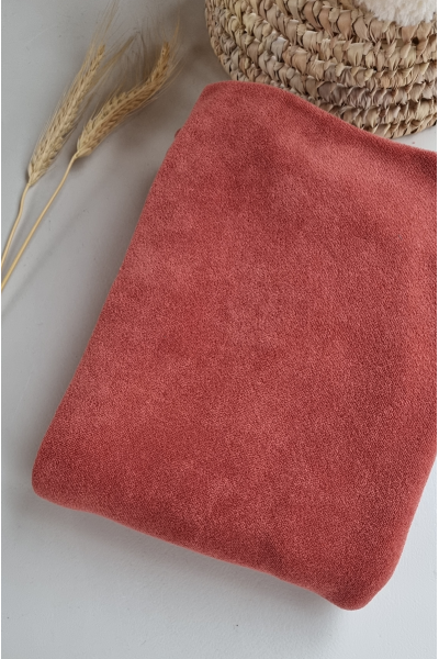 Maille éponge terracotta