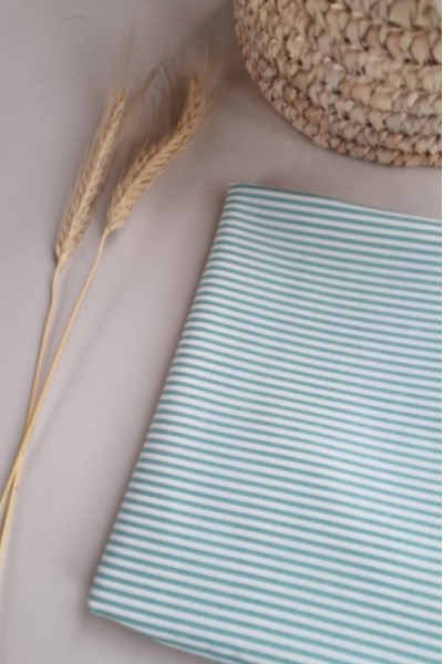 Coton rayures vert