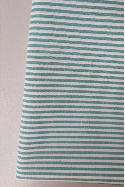 Coton rayures vert