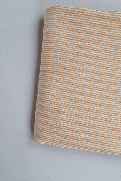 Gaze de coton rayure vanille