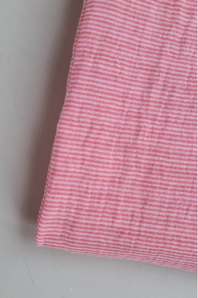 Gaze de coton rayure rose