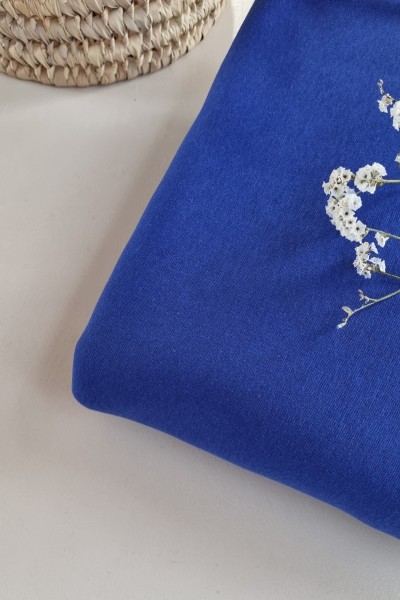 Molleton gratté bleu azur