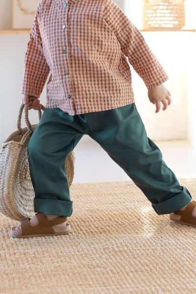 Gabardine de coton vert