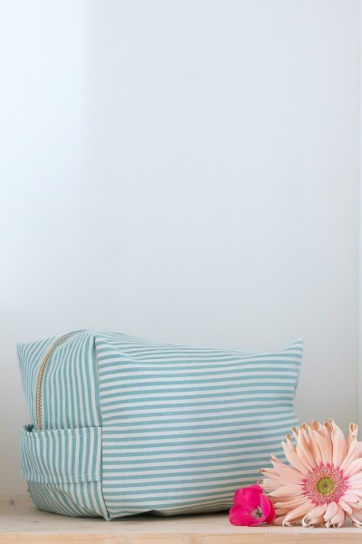 Coton rayures vert