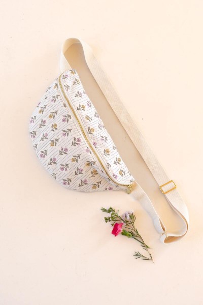 Gaze de coton imprimée fleurs