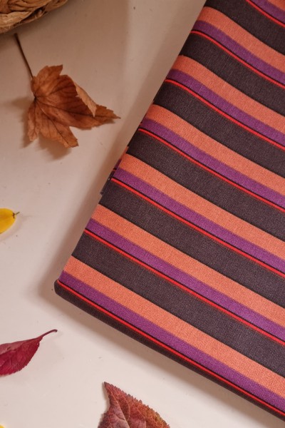 Coton demi natté rayures