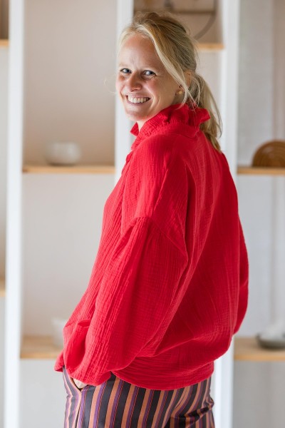 La Blouse / La Robe N°45 cerise