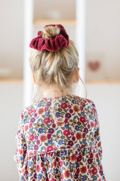 Coton fleurs bordeaux