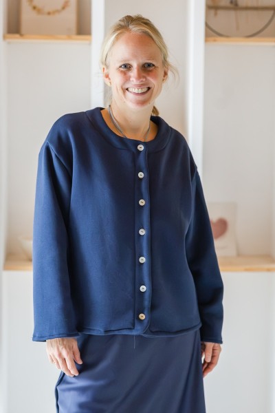 Molleton gratté marine