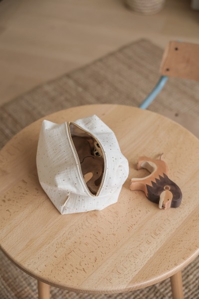 trousse en double gaze de coton