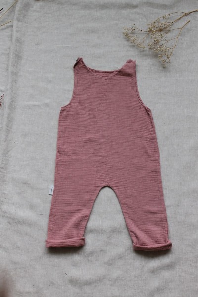 Salopette vieux-rose