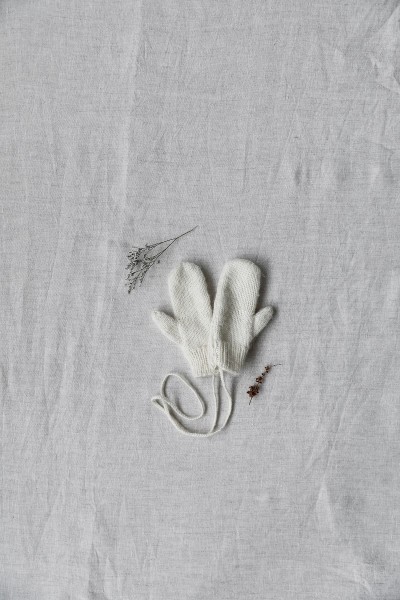 Les moufles à tricoter soi-même ECRU