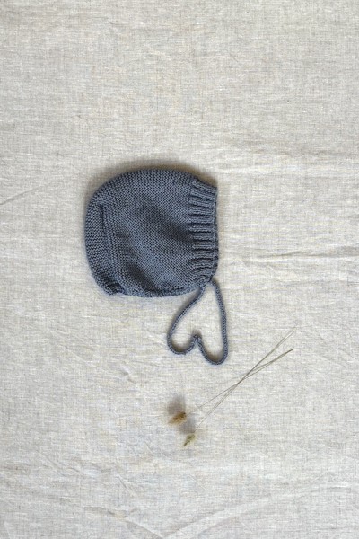 béguin en laine bleu gris