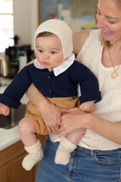 cardigan bleu