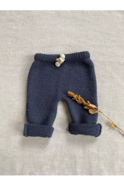 pantalon tricot gris foncé