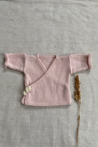 brassière tricot rose pâle
