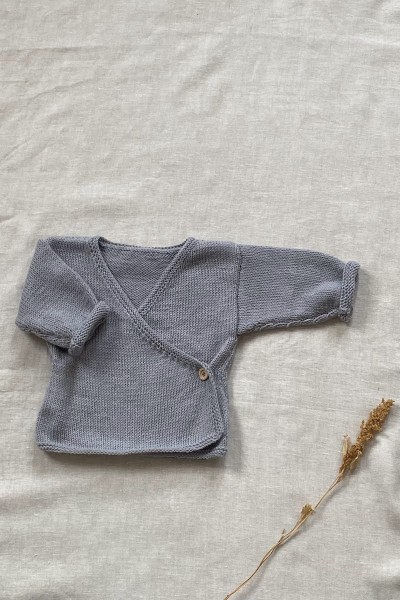 brassière tricot gris clair