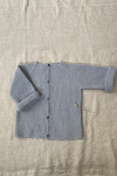 cardigan bleu gris