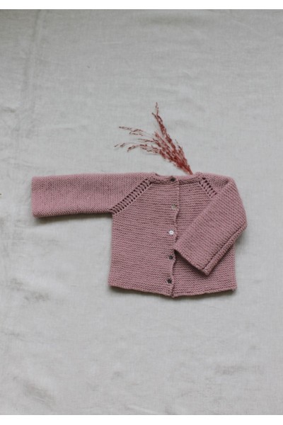 cardigan vieux rose